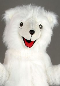mascota urs alb